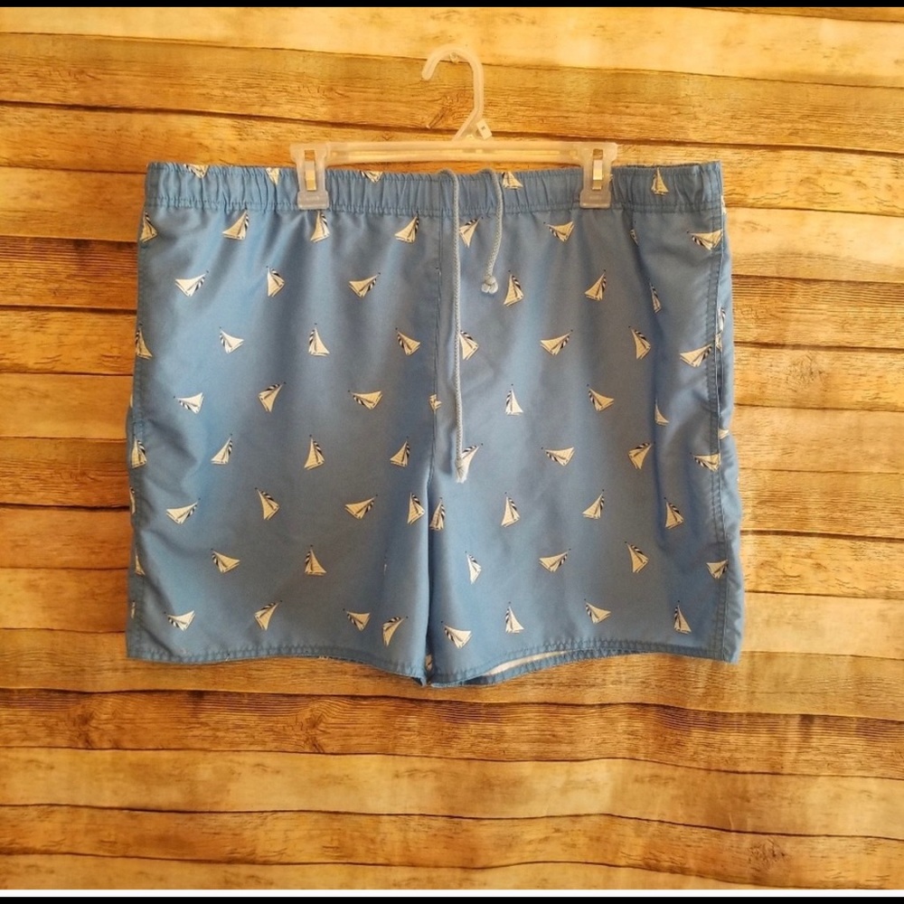 Brooks Brothers Sailboat Swim Trunks sz Large EUC